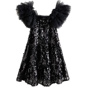 Next - Jurk - Zwart - Flare - Tule - Knielengte