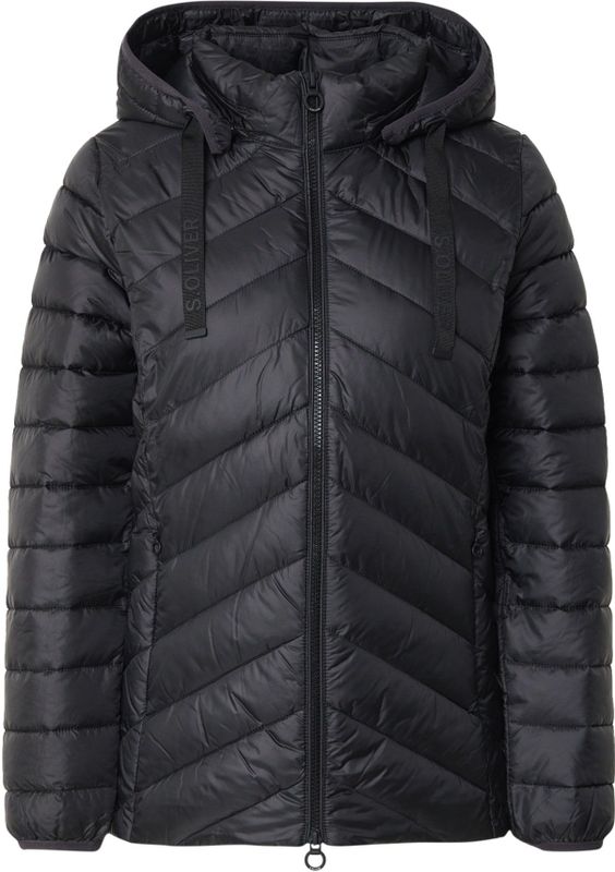 s.Oliver RED LABEL - Gewatteerd Jack - Shaped Fit - Effen - Met Labelprint