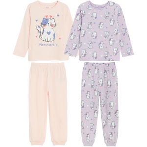 Cool Club Nachtkledij  lila / abrikoos / wit