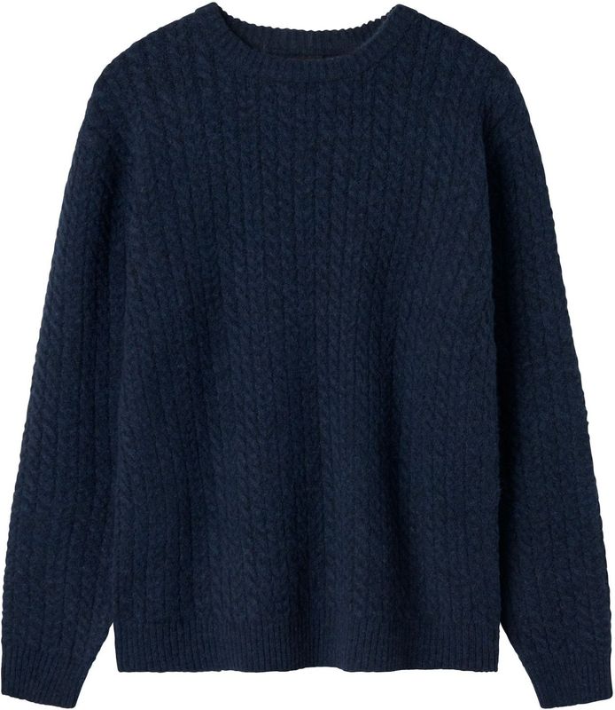 Gebreide Trui - Kabelpatroon - Lange Mouwen - Ronde Hals