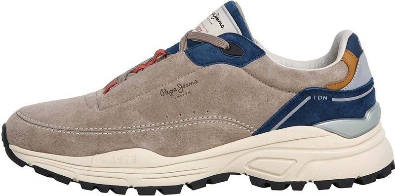 Pepe Jeans - Darren Cliff - Sneakers - Beige - Navy - Mosterd - Lichtgrijs