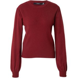 Vero Moda - Vmhollykaris Ls O-neck Pullover - Syrah - Dames Trui