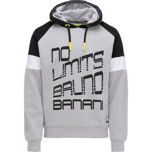 Bruno Banani Sweatshirt 'Jordan'  grijs / zwart / wit