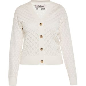 Sidona Gebreid vest  wolwit
