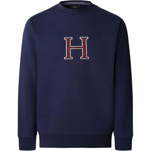 Hackett London Trui 'Heritage'  nachtblauw / robijnrood / wit