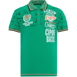 CIPO & BAXX Shirt  groen / oranje / zwart / wit