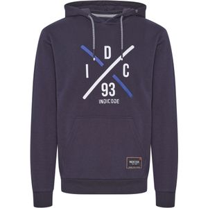 INDICODE JEANS Sweatshirt 'Leon'  nachtblauw / enziaan / wit