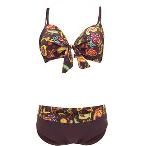 BECO the world of aquasports Sportbikini 'Boho Blossom'  bruin / geel