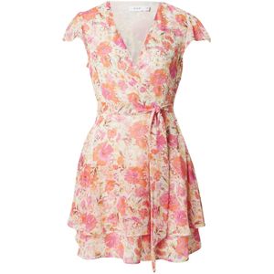 VILA Jurk 'BARIA'  crème / lichtgroen / oranje / pitaja roze