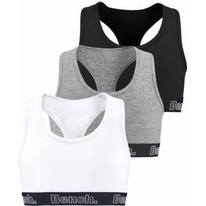 BENCH Onderhemd  grijs / zwart / wit