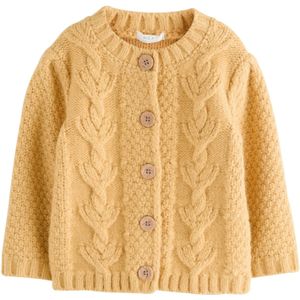 Next Gebreid vest  safraan