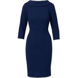 Adrianna Papell - Jurk - Navy - Cocktailjurk - Knielengte - Slanke Pasvorm