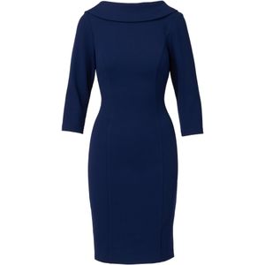 Adrianna Papell - Jurk - Navy - Cocktailjurk - Knielengte - Slanke Pasvorm