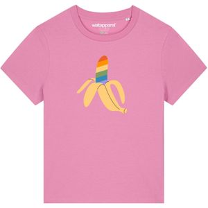Watapparel Shirt ' Rainbow Banana '  gemengde kleuren / rosa