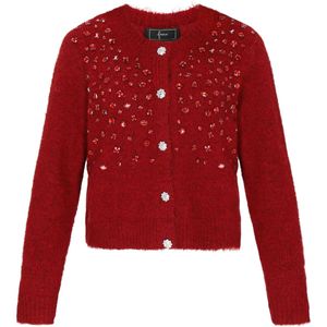 faina Gebreid vest  rood
