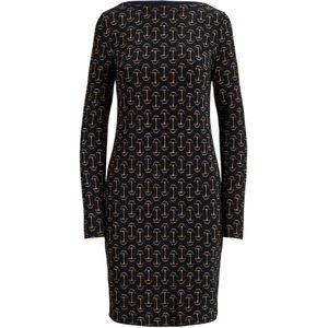 Lauren Ralph Lauren Jurk 'CLASSIC'  navy / bruin / lichtgeel
