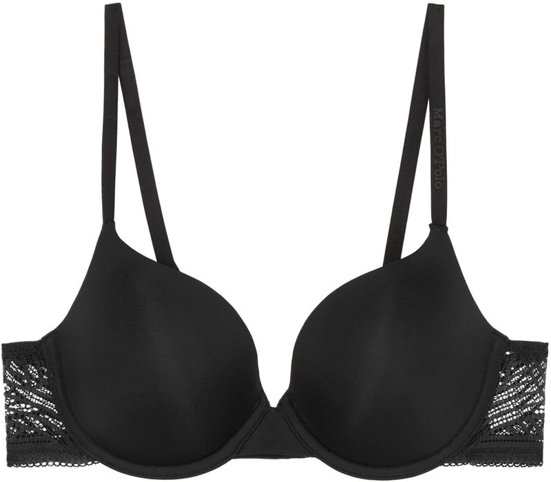 T-shirt BH - Black - Gevoerd - Met Beugel - Full-Cup