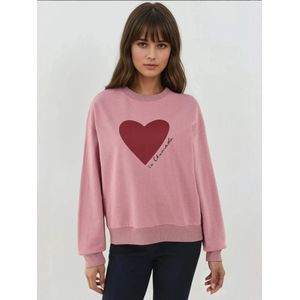Hiccup Sweatshirt  lichtroze / donkerrood / zwart