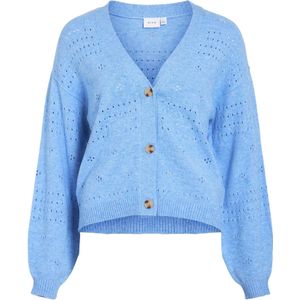 VILA Gebreid vest 'VIRIL'  blauw
