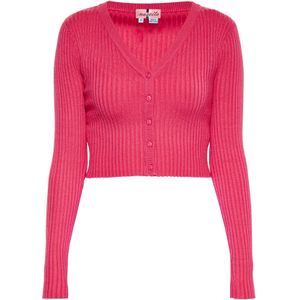 swirly Gebreid vest  pink