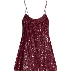 Bershka Cocktailjurk  wijnrood