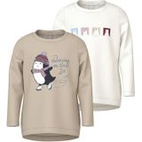 NAME IT Shirt 'NMFVIX'  lichtblauw / brokaat / wijnrood / wit