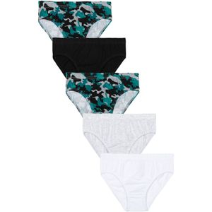 MINOTI Onderbroek  blauw / lichtgrijs / groen / wit