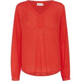 Kaffe - Blouseshirt - Lichtrood - Lange Mouw - Losse Pasvorm