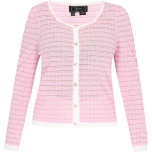 faina Gebreid vest 'Fashion Look'  rosé / wit