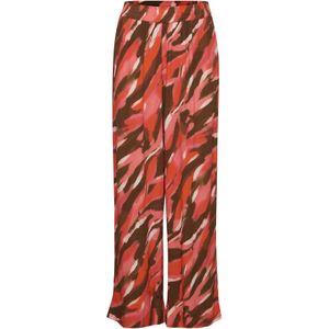 Fransa Broek 'Kaiya'  olijfgroen / rood / lichtrood