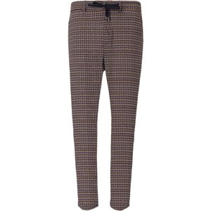 Distretto12 Chino 'Bandigo'  navy / chocoladebruin / brokaat