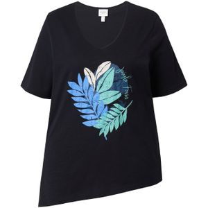 Ulla Popken Shirt  azuur / mintgroen / zwart / wit