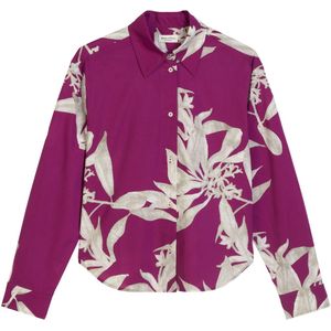 Marc O'Polo Blouse  lichtgrijs / bessen