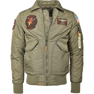 TOP GUN Tussenjas  olijfgroen / gemengde kleuren