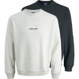 JACK & JONES Sweatshirt 'JORNORREBRO'  lichtgrijs / spar