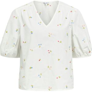 OBJECT Blouse 'OBJFLOWIE'  lichtblauw / lichtgroen / abrikoos / wit