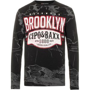 CIPO & BAXX Shirt  grijs / rood / zwart