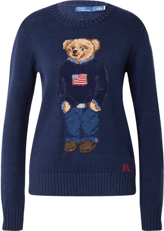 Polo Ralph Lauren - Polo Bear Pullover - Blauw - Katoen/Linnen - Dames