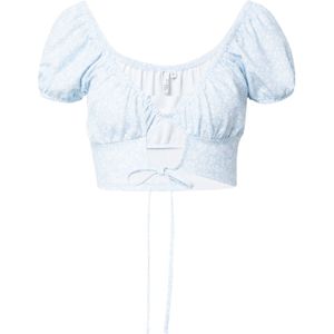 NLY by Nelly Blouse  lichtblauw / wit