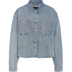 Noisy may Blouse 'NMALVA'  blauw denim