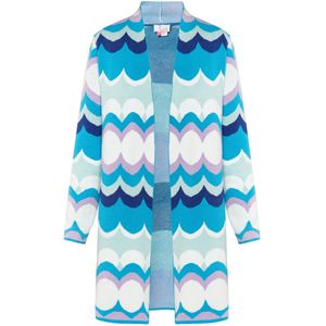 IZIA Gebreid vest  blauw / lichtblauw / lila / wit