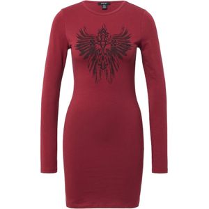 Nasty Gal Jurk  rood / zwart