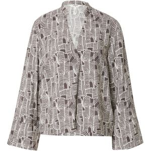 OBJECT Blouse 'DAYA'  antraciet / wit