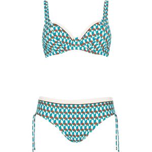 SUNFLAIR Bikini  ecru / turquoise / karamel