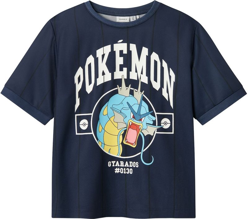 NAME IT - NKMMELT POKEMON - Shirt - Navy - Aqua - Geel - Wit