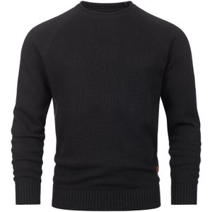 Indicode - INMassum - Fijngebreide Trui - Black - 70% Gerecycled Katoen, 30% Polyester