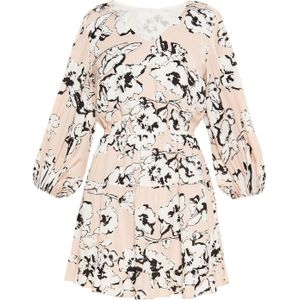 FELIPA Jurk 'Spring Summer'  beige / zwart / wit