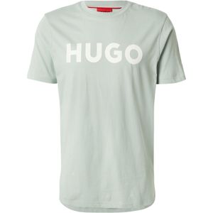 HUGO Shirt 'Dulivio'  pastelgroen / wit