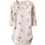 Romper - Lange Mouwen - Jersey - Drukknoopsluiting - Met Ruches