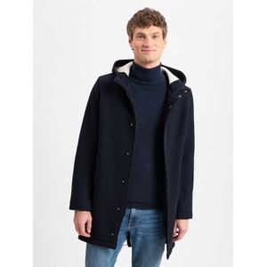 Finshley & Harding London Winterjas ' Paco '  marine / bloedrood / wijnrood